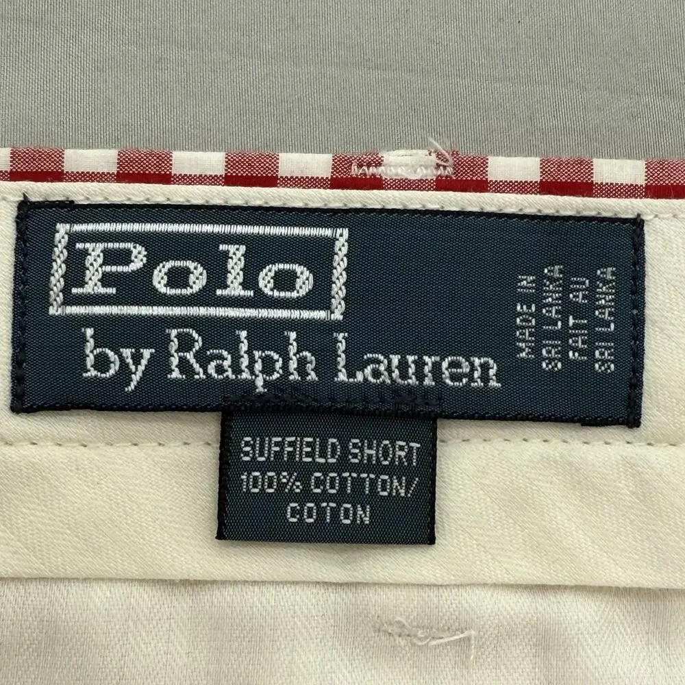 NEW Polo Ralph Lauren Suffield Shorts Mens Size 35 Red & White Gingham Check